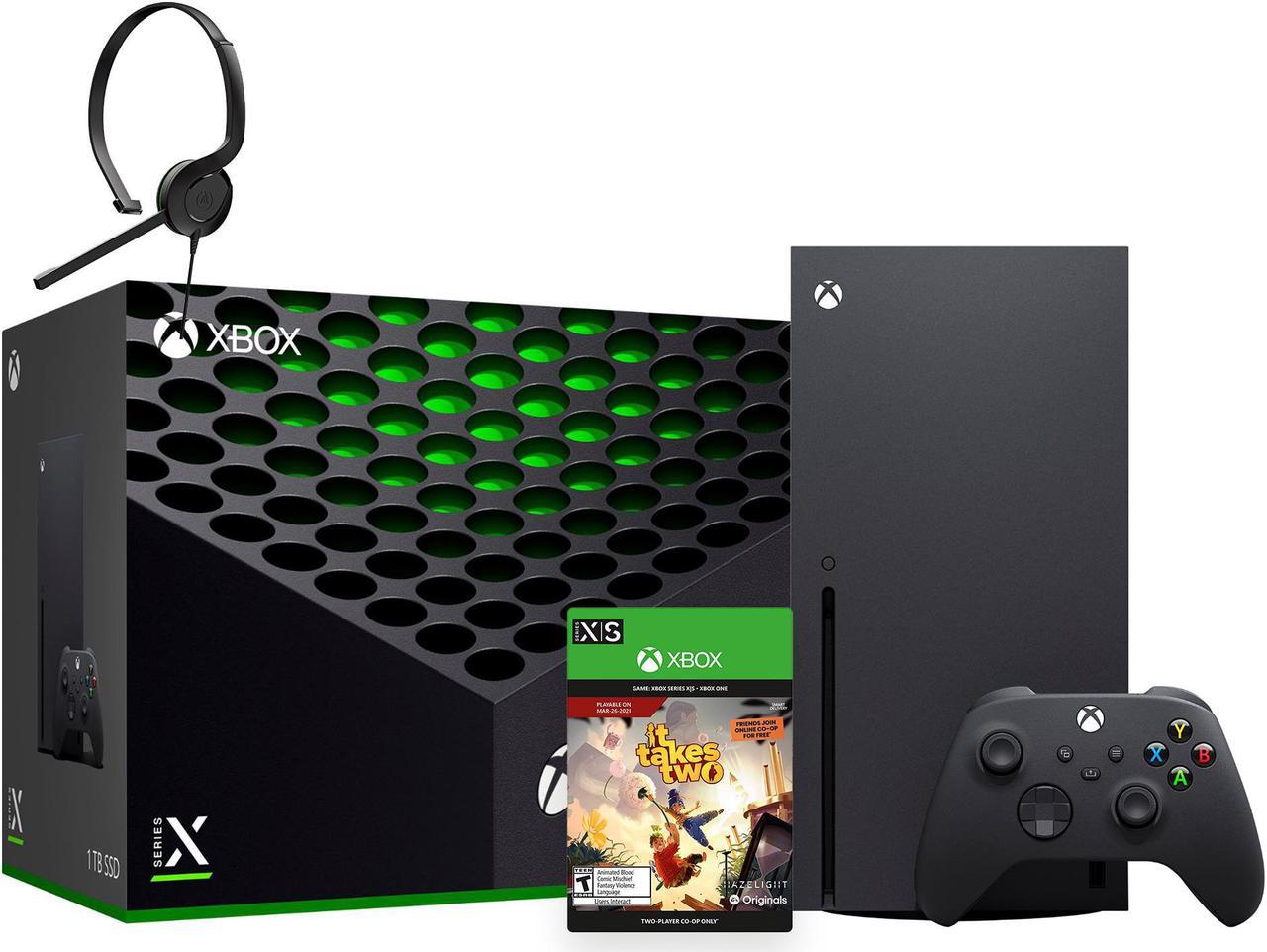 Latest Xbox Series X Gaming Console Bundle - 1TB SSD Black Xbox Console and Wireless Controller with It Takes Two and Mytrix Chat Headset