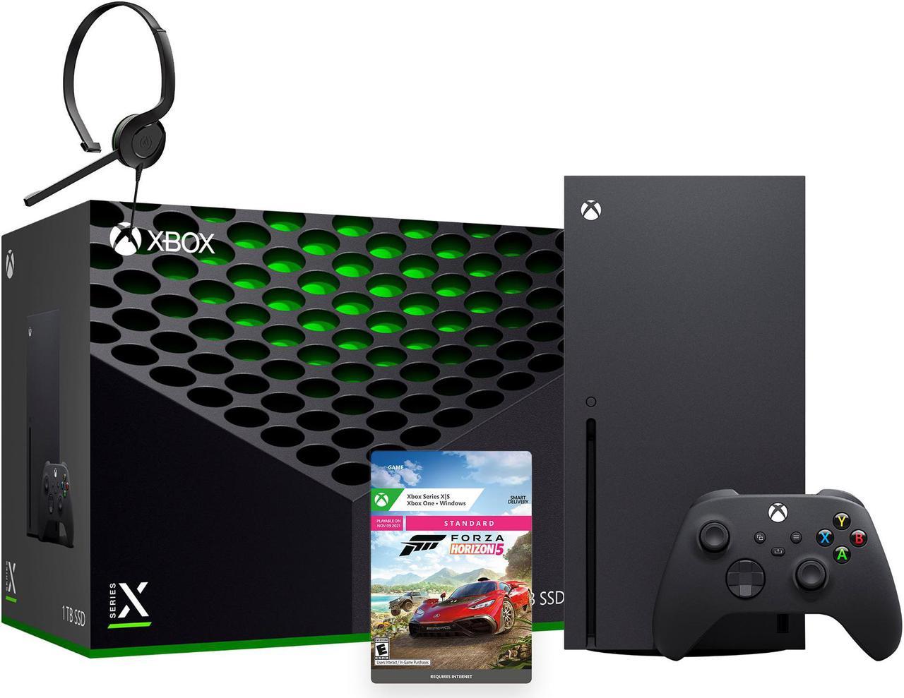 Latest Xbox Series X Gaming Console Bundle - 1TB SSD Black Xbox Console and Wireless Controller with Forza Horizon 5 and Mytrix Chat Headset