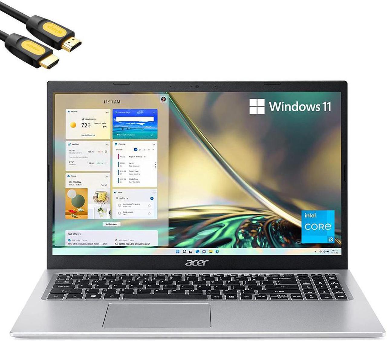 Main image of Acer Aspire 5 Slim Laptop, 15.6" FHD IPS Micro-Edge Display, 11th Gen Core i3-1115G4, 8GB DDR4 RAM, 256 PCIe SSD, USB-C, HDMI, RJ45, WiFi 6, Keypad, 1-Year MS 365, Mytrix HDMI Cable, Silver, Win 11