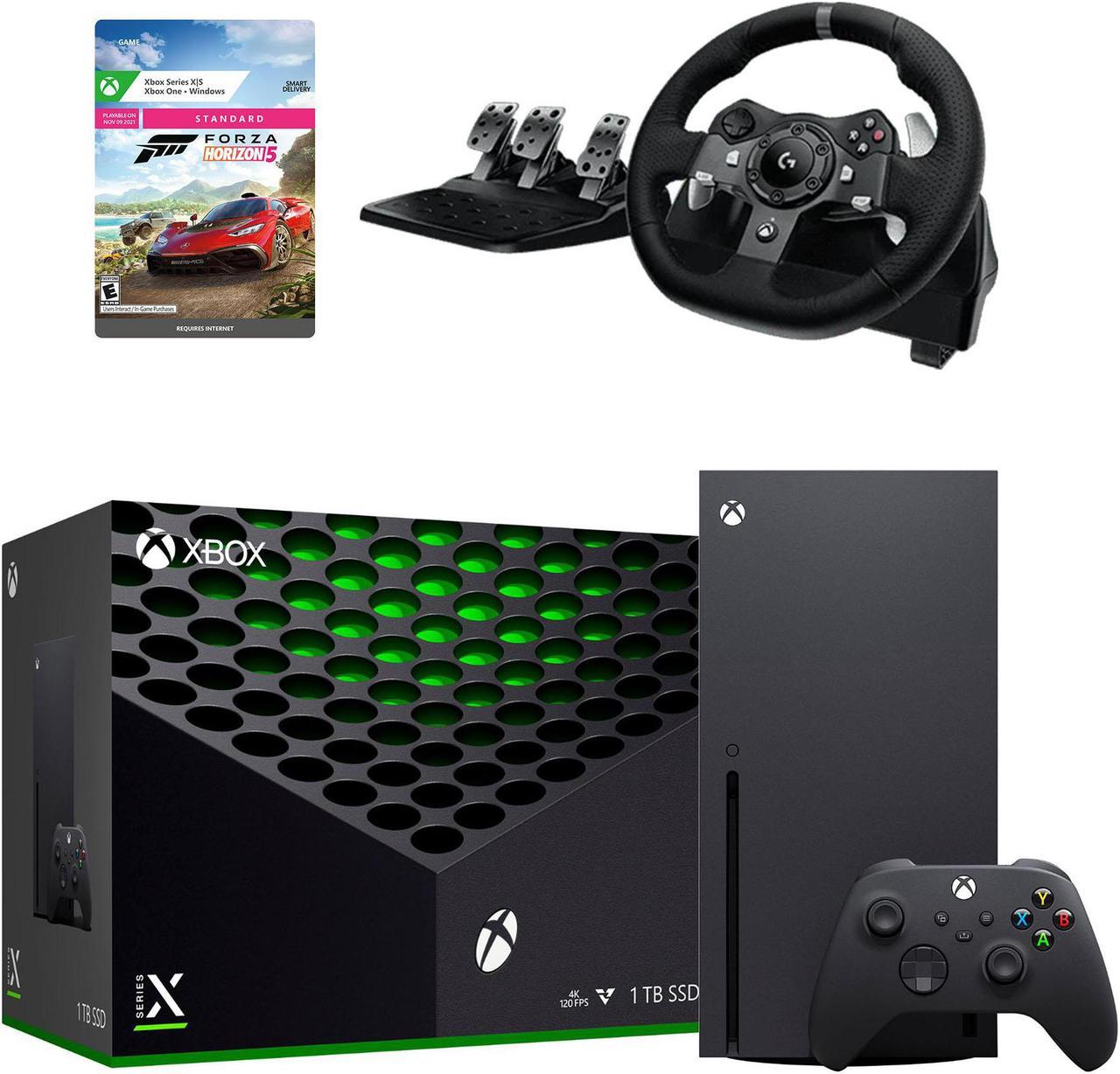 Xbox Series X 1TB Ulra Fast SSD Gaming Console with Logitech G920 Racing Wheel Set & Forza Horizon 5