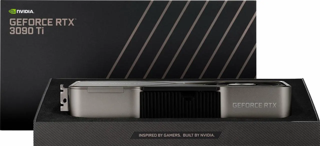 Alt view image 7 of 7 - NVIDIA GeForce RTX 3090 Ti Graphics Card Founders Edition 24GB GDDR6X PCI Express 4.0 Antialiasing and anisotropic filtering w/ MT HDMI 2.1 Cable, Anti-Sag RGB Holder