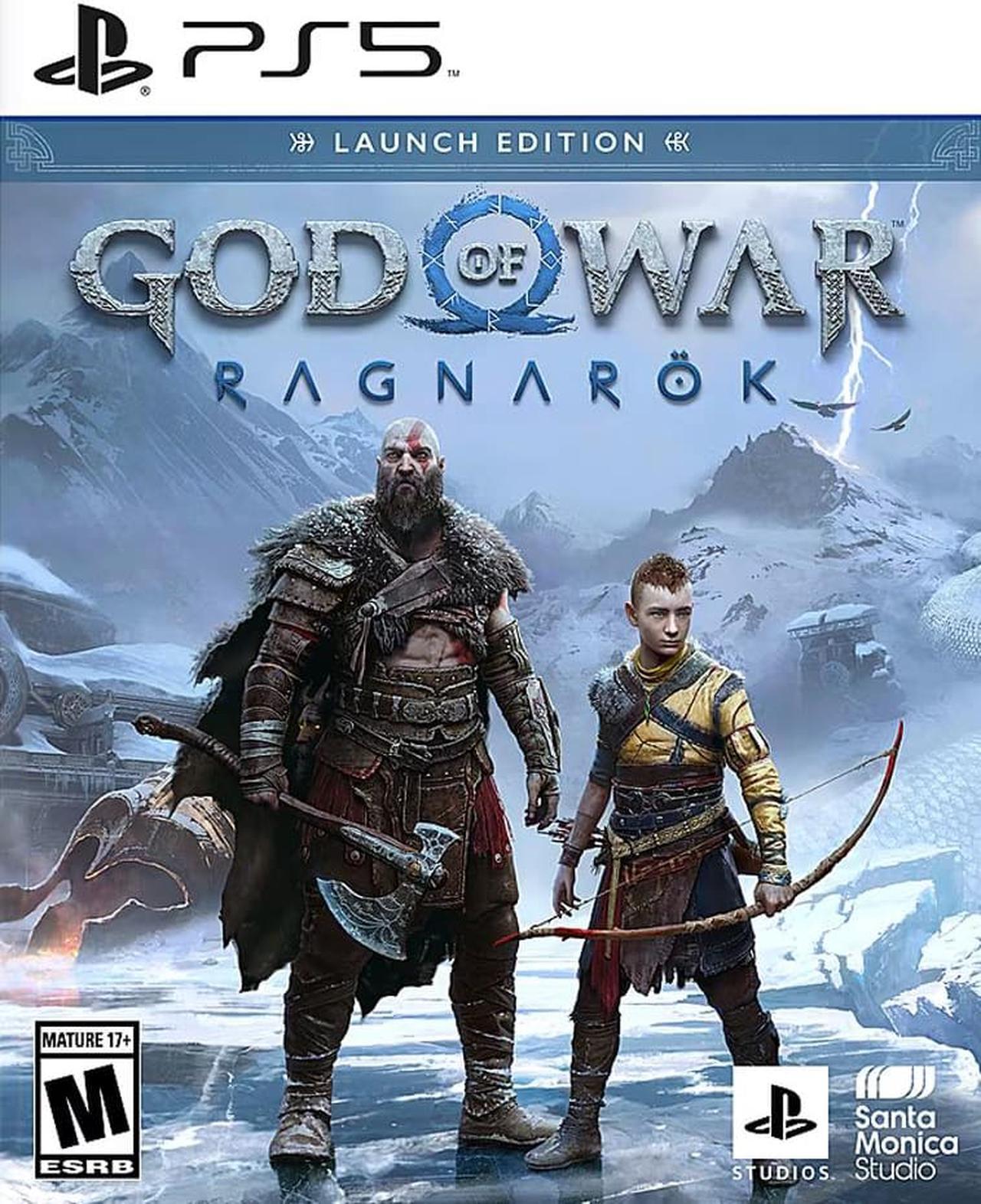 Alt view image 4 of 7 - PlayStation 5 Disc Edition God of War Ragnarok Bundle with Spider Man Miles Morales and Mytrix Controller Case