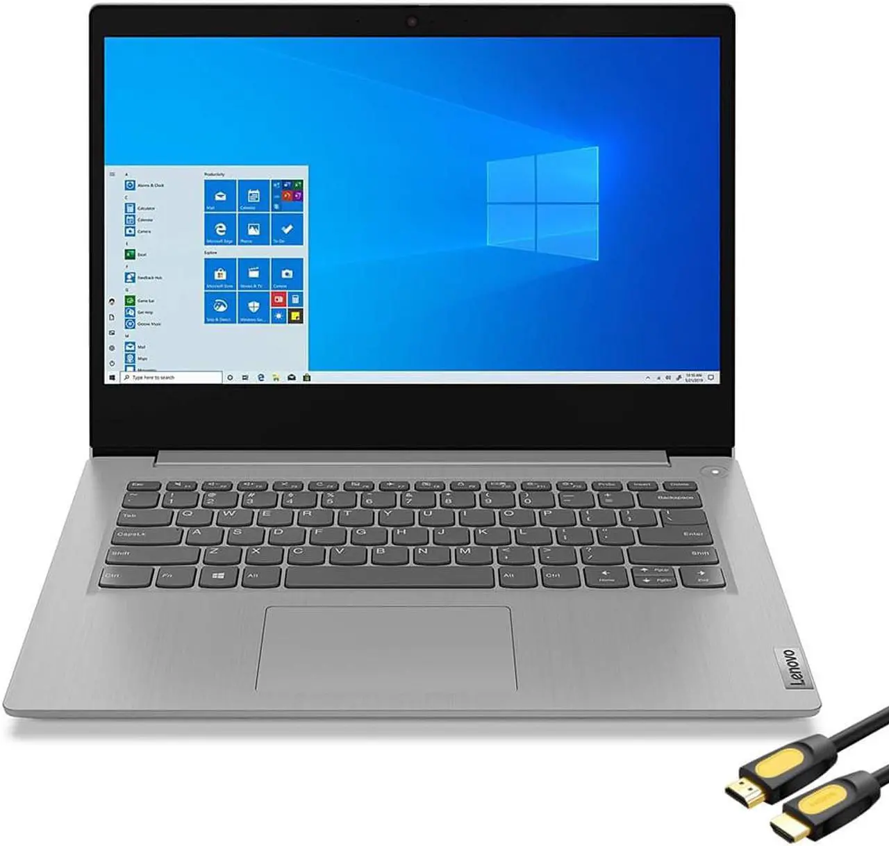 Alt view image 6 of 6 - Lenovo IdeaPad 3i Laptop for Business & Student, 14" FHD Display, 11th Gen Intel Core i3-1115G4, 36GB RAM, 2TB SSD, HDMI, WiFi 6, Webcam, SD Card Reader, Mytrix HDMI Cable, Win 11