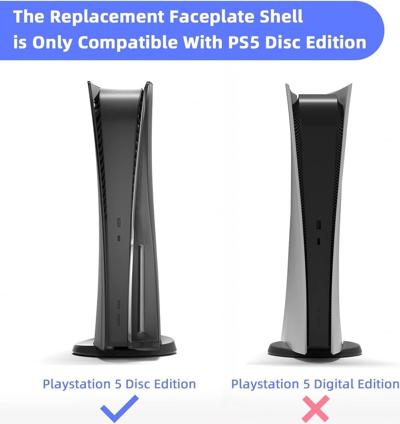 Alt view image 3 of 7 - Mytrix PS5 Faceplate 2 in 1 Translucent Black Plates for PS5 Disc Edition + RGB LED Music Sync Light Strips Kit: Replacement Console Face Plate, Sound Sync Mode Lighting with 8 Colors 400+ DIY Effects