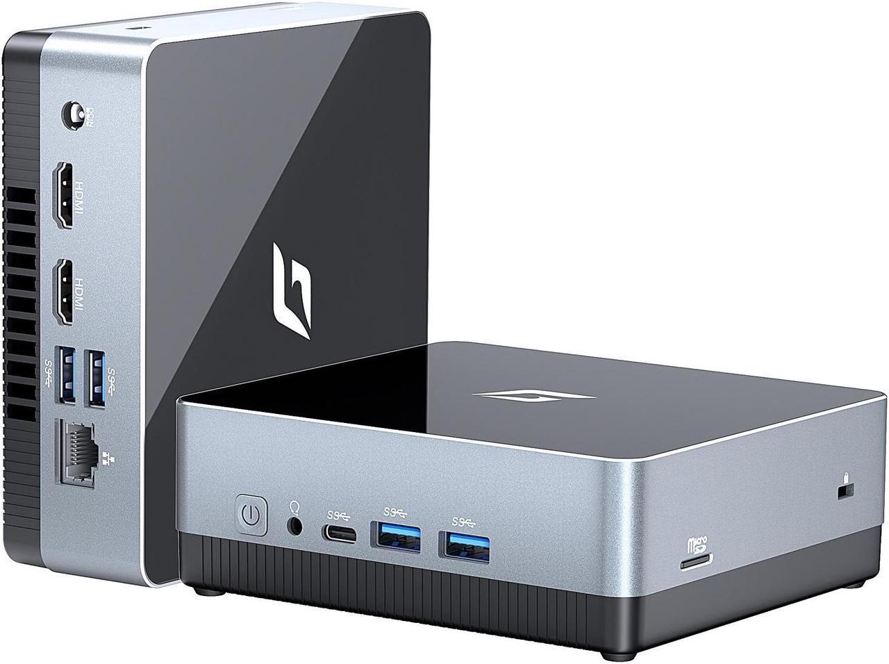 Main image of CyberGeek Nano J1 Linux Mini PC, Intel N5095A Quad-Core(Beat N5105) Up to 2.9Ghz, 4GB RAM 3200MHz, 128GB PCIe SSD Mini Computer, Micro PC with 4K Dual Display, WiFi, Type-C, RJ45, VESA, Ubuntu OS