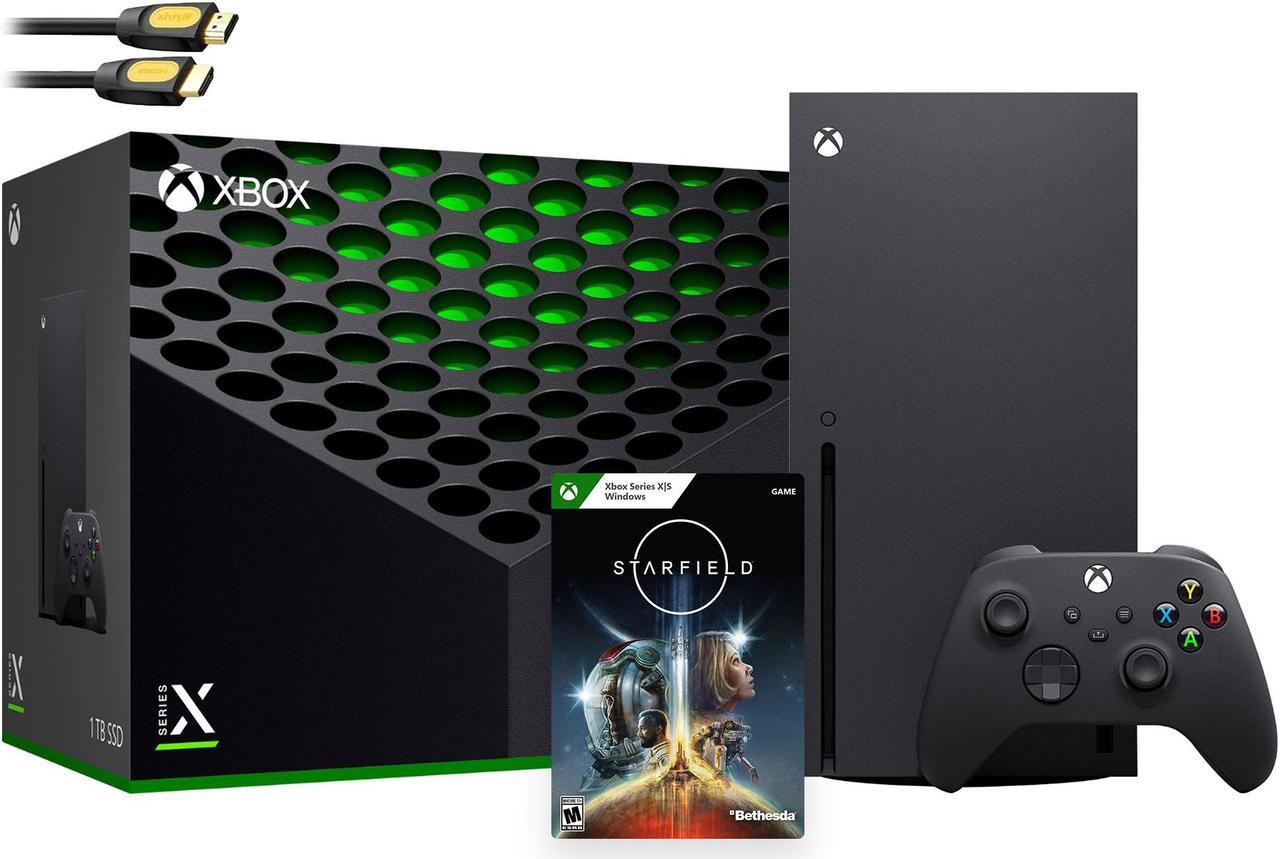 Latest Xbox Series X Gaming Console Bundle - 1TB SSD Black Xbox Console and Wireless Controller with Starfield and Mytrix HDMI Cable