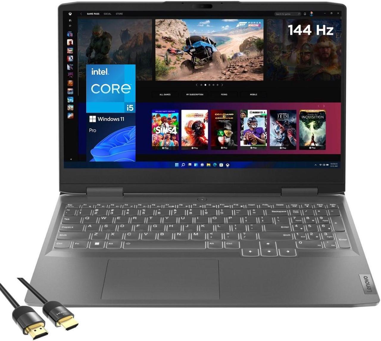 Lenovo LOQ Gaming Laptop, 15.6" FHD 144Hz Display, Intel 13th Gen 8-Core i5-13420H, GeForce RTX 3050, 64GB DDR5, 2TB PCIe SSD, Backlit KB, WiFi 6, USB-C, HDMI, RJ45, Mytrix HDMI Cable, Win 11 Pro