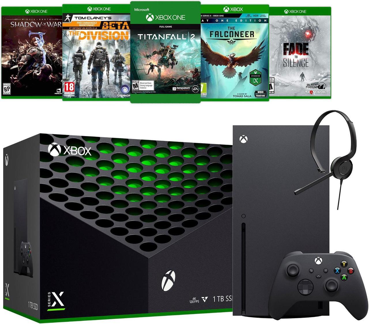 Main image of Microsoft Xbox Series X Deluxe Bundle - 2TB SSD Flagship Black Xbox X Console and Wireless Controller with Five Games and Xbox Chat Headset - Region Free Console