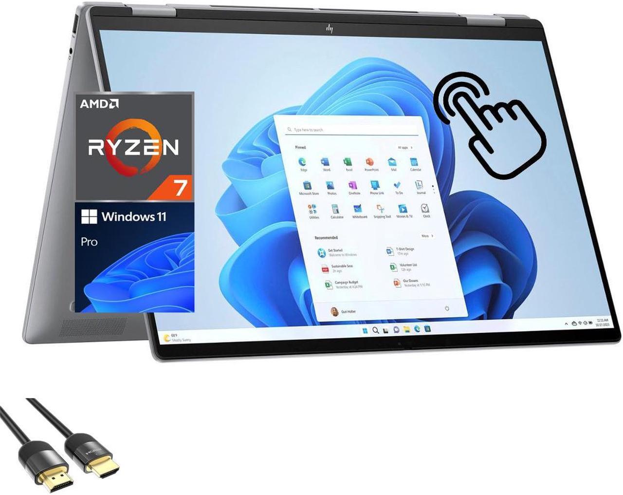 Main image of HP Envy 2-in-1 Laptop, 16" WUXGA IPS TouchScreen Display, AMD 8-Cores Ryzen 7 8840HS(Up to 5.1 GHz), 16GB DDR5, 1TB PCIe SSD, Backlit KB, Webcam, Wi-Fi 6E, USB-C, HDMI, Mytrix HDMI Cable, Win 11 Pro