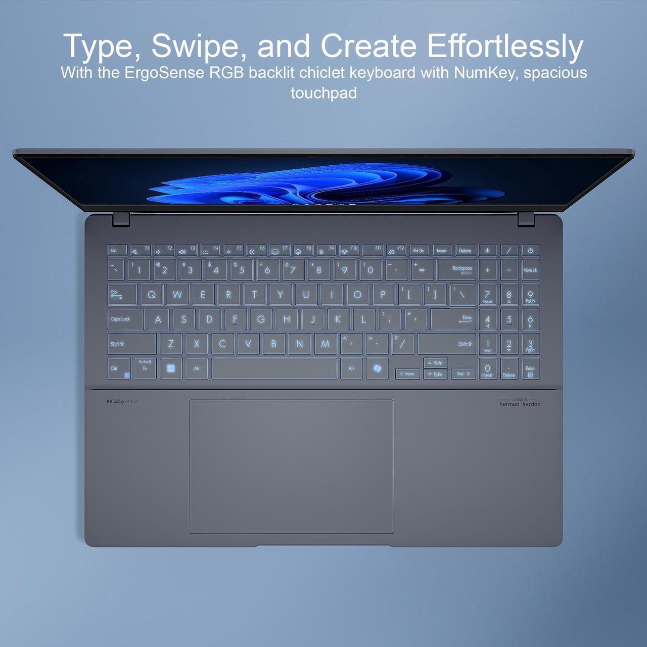 Alt view image 7 of 7 - ASUS Vivobook S 15 Laptop, 15.6" 3K 120Hz OLED Display, 16-Cores Ultra 7 155H, Intel Arc Graphics, 16GB RAM, 2TB SSD, RGB Backlit KB, WiFi 6E, Thunderbolt 4, with Lifetime Office, Win 11 Pro