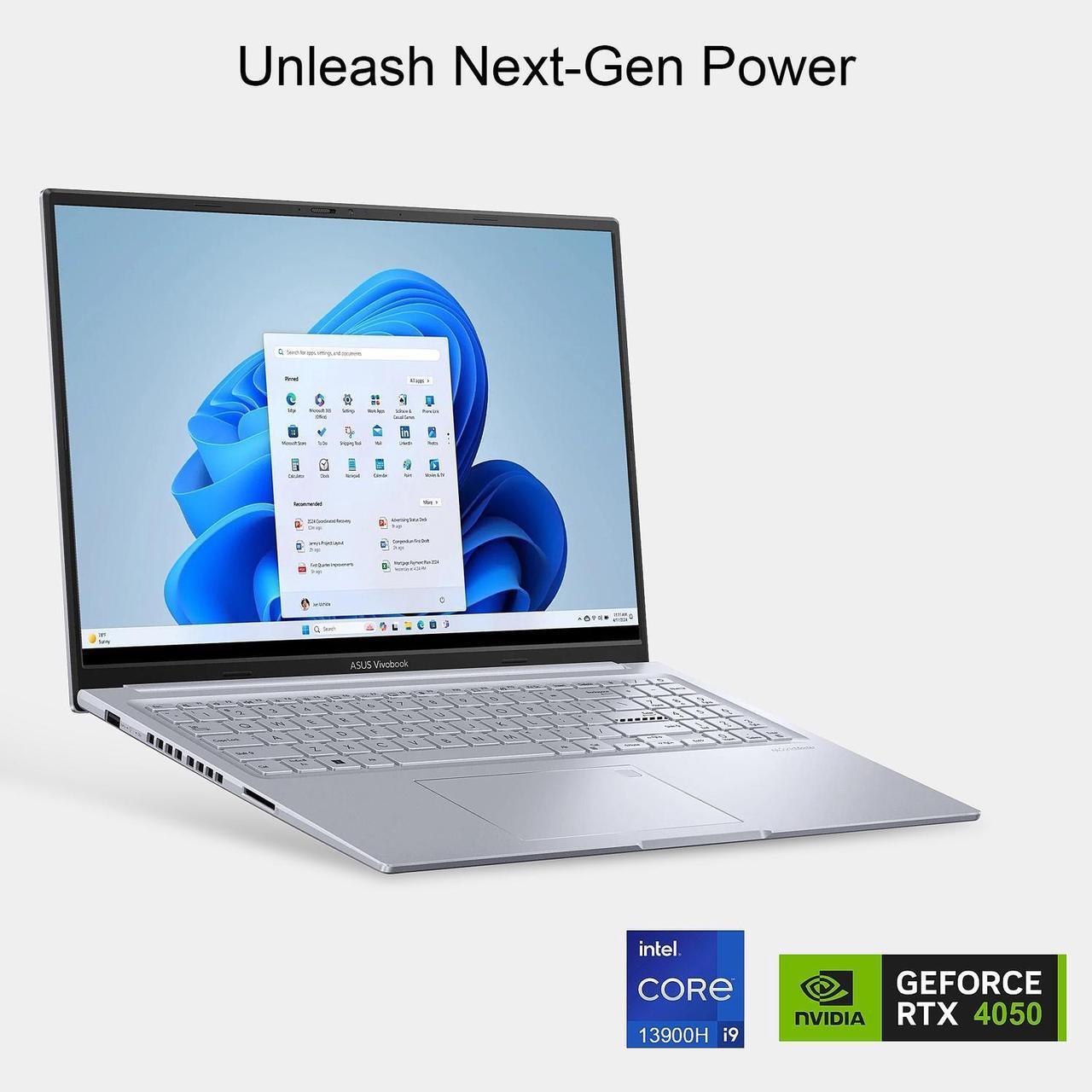 Alt view image 5 of 7 - ASUS VivoBook Pro 16 Laptop, 16" WUXGA Display, Intel Core i9-13900H, NVIDIA RTX 4050, 48GB RAM, 1TB SSD, WiFi 6E, Backlit Keyboard, 2.4GHz Wireless Headset, Windows 11