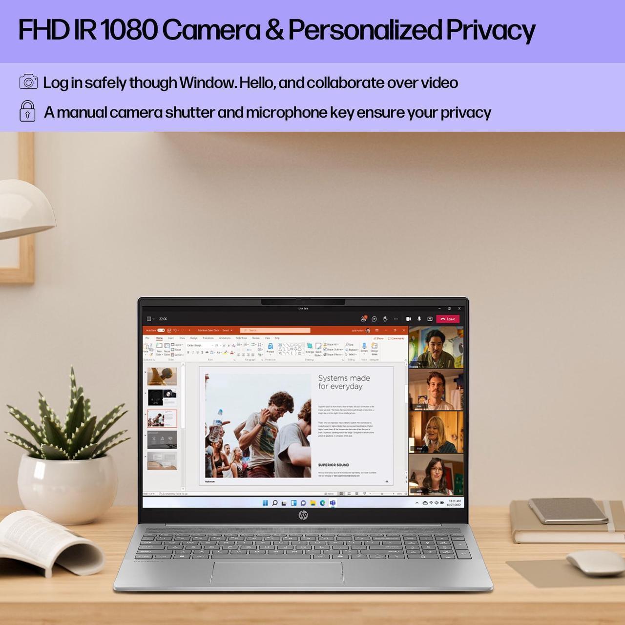 Alt view image 6 of 7 - HP 2025 Omnibook 5 Touchscreen Laptop,16" FHD 2K Copilot AI Laptop, AMD Ryzen AI 7 350(50 TOPS NPU), 16 GB RAM LPDDR5x 2TB SSD, Lifetime Office, Stylus Pen, WiFi 6, BT 5.4