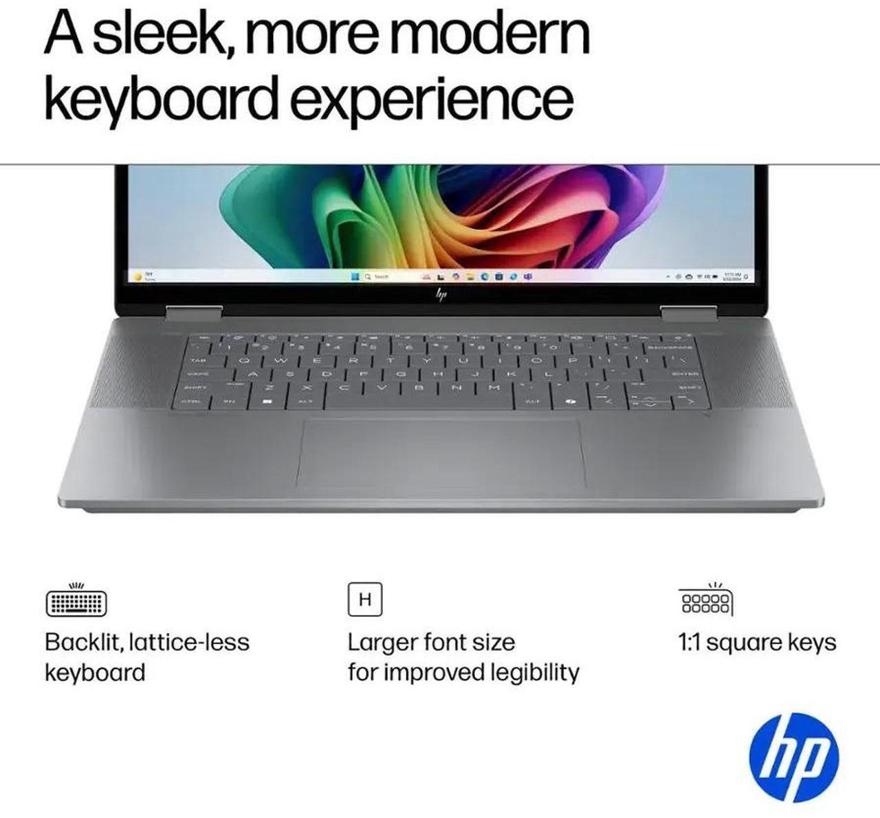 Alt view image 2 of 7 - HP OmniBook X Flip Copilot+ PC Laptop Computer, 2-in-1 16" Touchscreen Laptop, AMD Ryzen AI 5, 16GB RAM, 512GB SSD + 1TB Portable HDD, with Microsoft Surface Pen, USB Hub, Backlit KB, WiFi 6E, Win 11