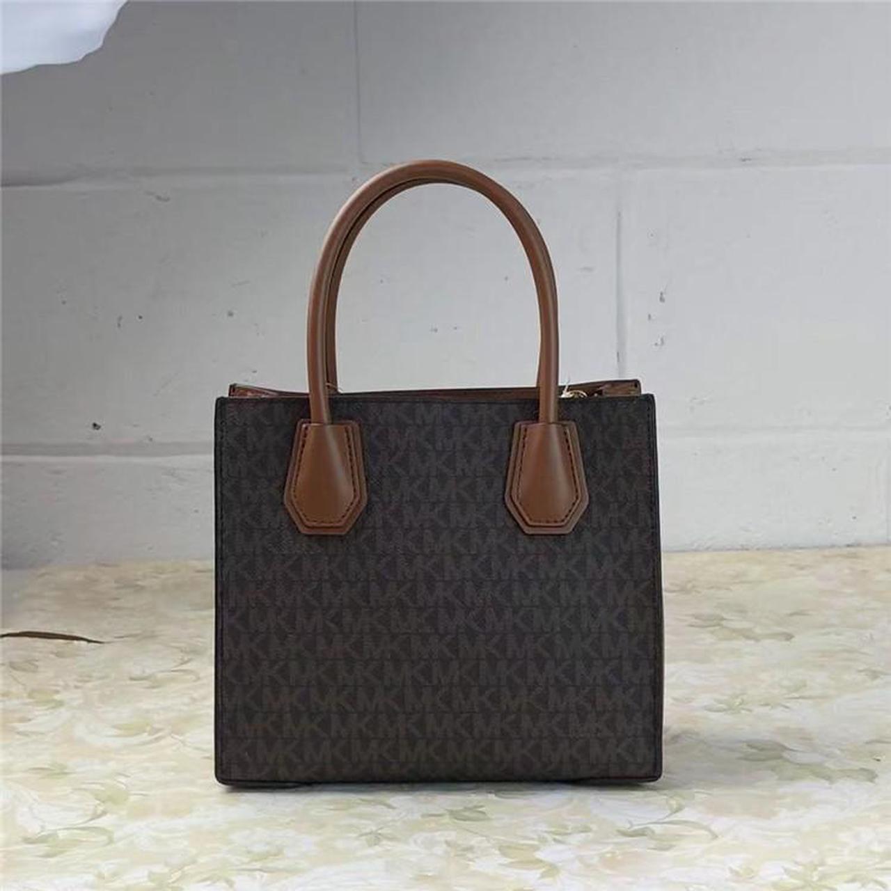 Alt view image 3 of 7 - MICHAEL KORS Mercer 35S1GM9M2B Medium Logo and Leather Accordion Crossbody Bag In Brown