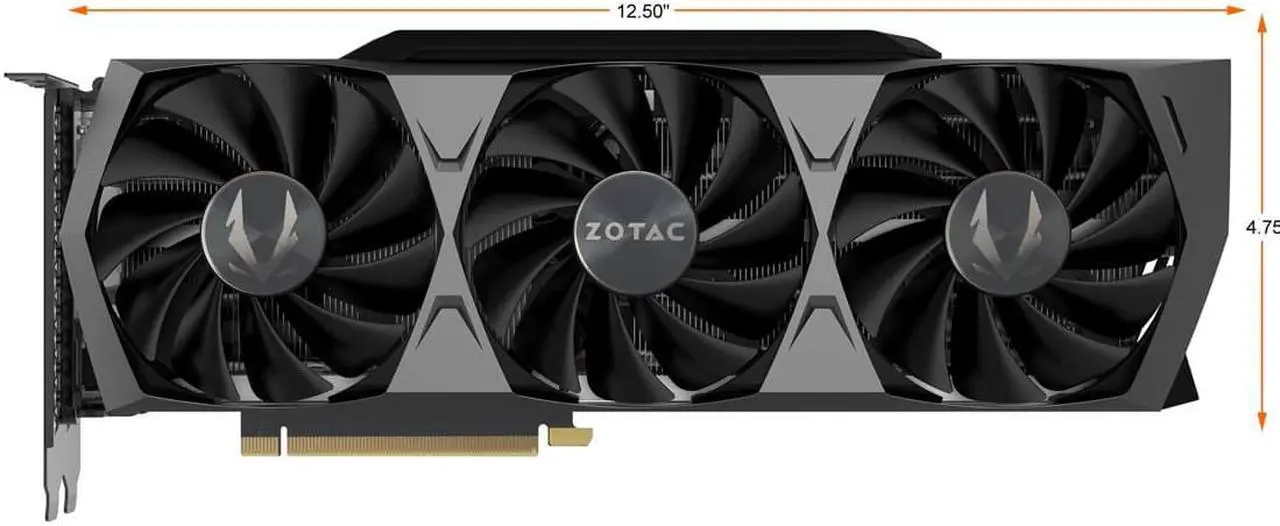 Alt view image 2 of 7 - ZOTAC Gaming GeForce RTX 3090 Trinity OC Graphics Card 24GB GDDR6X 384-bit PCIE 4.0, IceStorm 2.0 Advanced Cooling, 3x DisplayPort 1.4a, 1x HDMI 2.1 w/ Mt HDMI 2.1 Cable(4k@120Hz/8K@60Hz)