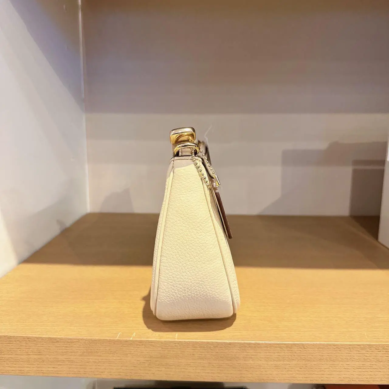 Alt view image 3 of 6 - Coach CE861 Coach X Peanuts Teri Shoulder Bag With Snoopy In Gold/Ivory Multi