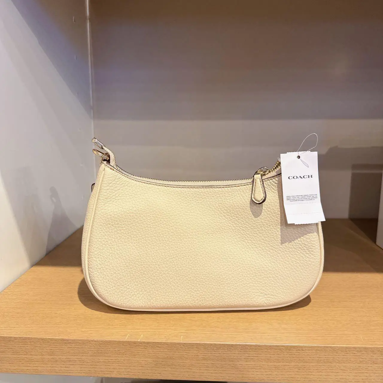 Alt view image 4 of 6 - Coach CE861 Coach X Peanuts Teri Shoulder Bag With Snoopy In Gold/Ivory Multi