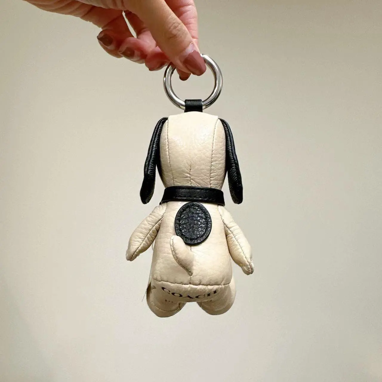Alt view image 3 of 4 - Coach CF852 Coach X Peanuts Snoopy Collectible Bag Charm With Signature Canvas Silver/Ivory Multi
