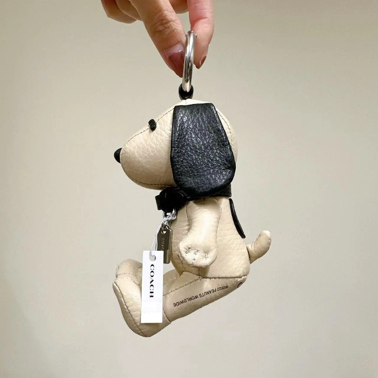 Alt view image 2 of 4 - Coach CF852 Coach X Peanuts Snoopy Collectible Bag Charm With Signature Canvas Silver/Ivory Multi