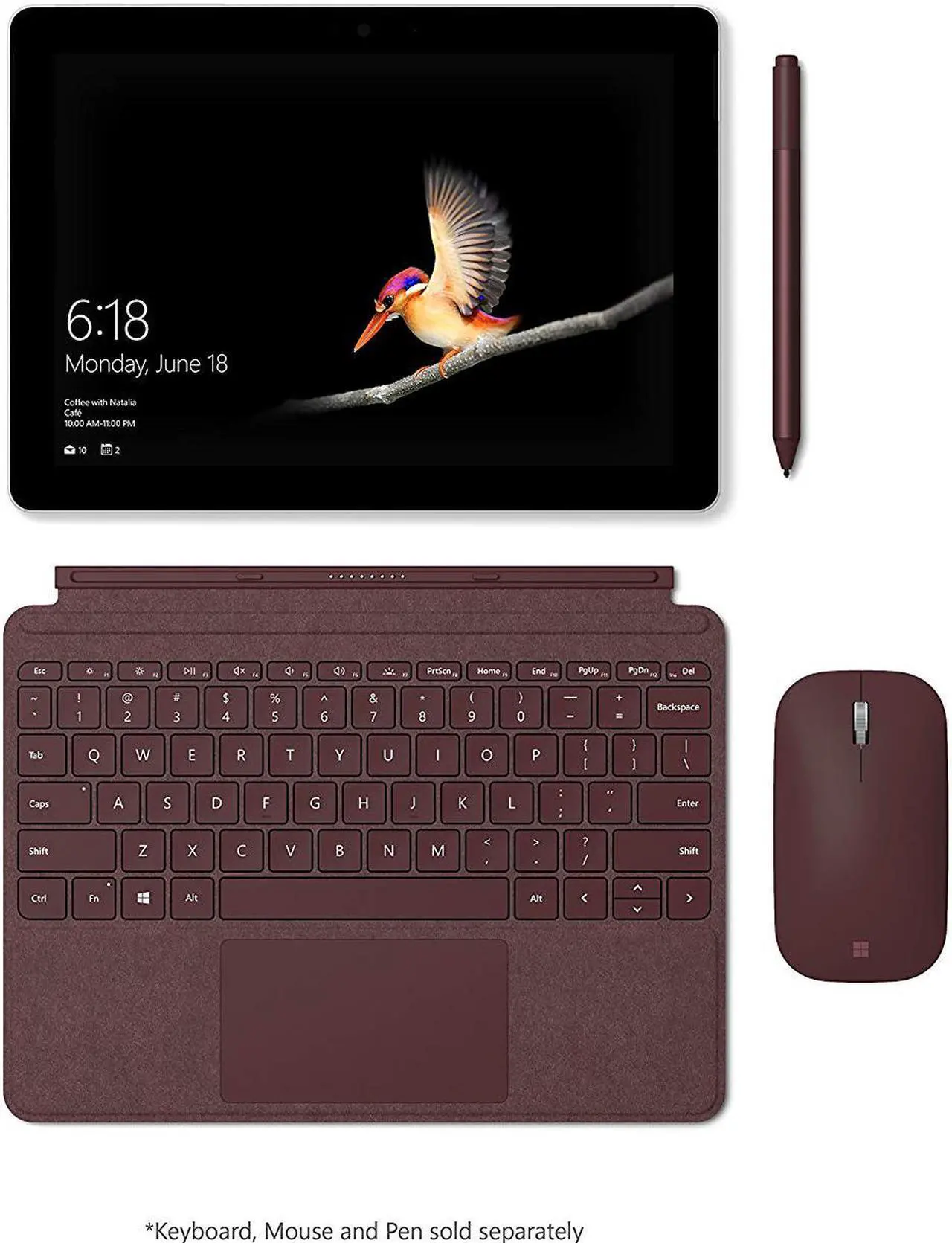 Alt view image 7 of 20 - Microsoft Surface Go MHN-00001 Intel Pentium 4415Y 1.60 GHz 4 GB Memory 64 GB eMMC Intel HD Graphics 615 10.0" Touchscreen 1800 x 1200 Detachable 2-in-1 Laptop Windows 10 S