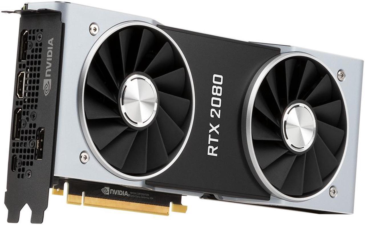 Alt view image 6 of 7 - NVIDIA Official GeForce RTX 2080 Founders Edition 8GB GDDR6 PCI Express 3.0 Graphics Card