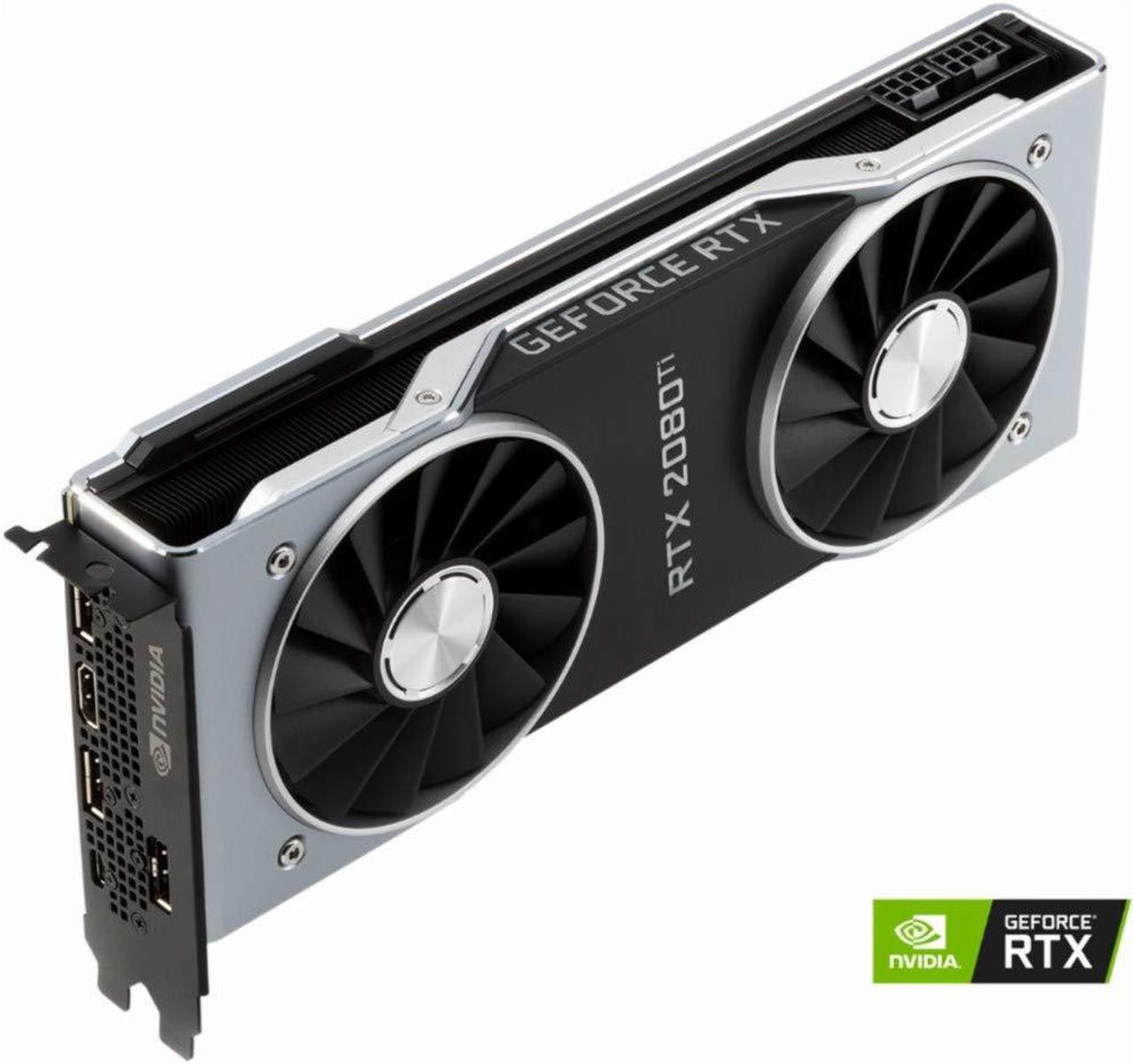 Alt view image 3 of 5 - NVIDIA GeForce RTX 2080 Ti Founders Edition 11GB GDDR6 PCI Express 3.0 Graphics Card