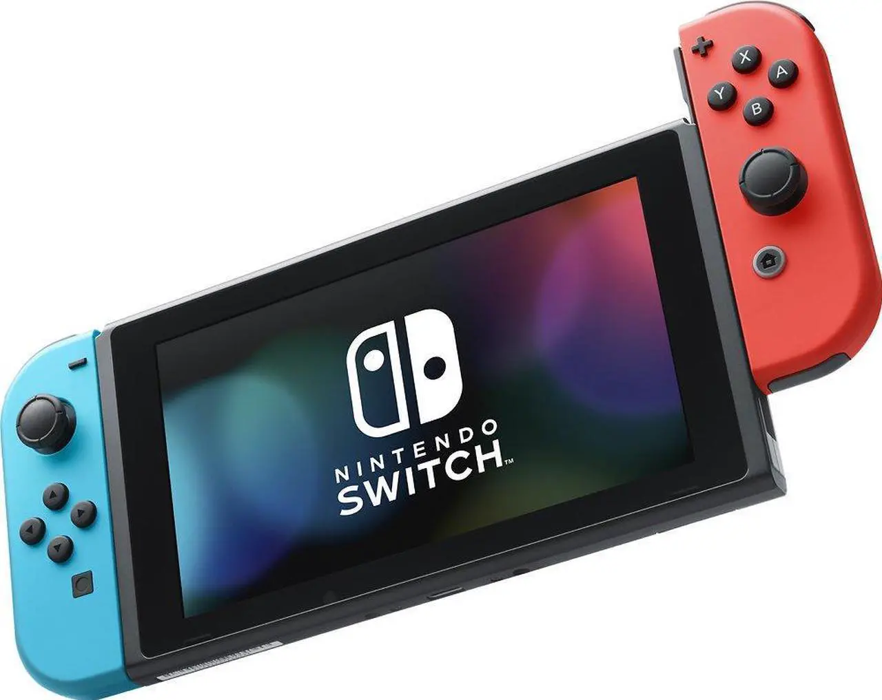 Alt view image 3 of 6 - 2019 New Nintendo Switch Red/Blue Joy-Con Improved Battery Life Console Bundle with The Legend of Zelda: Breath of the Wild Game Disc - 2019 Best Game!