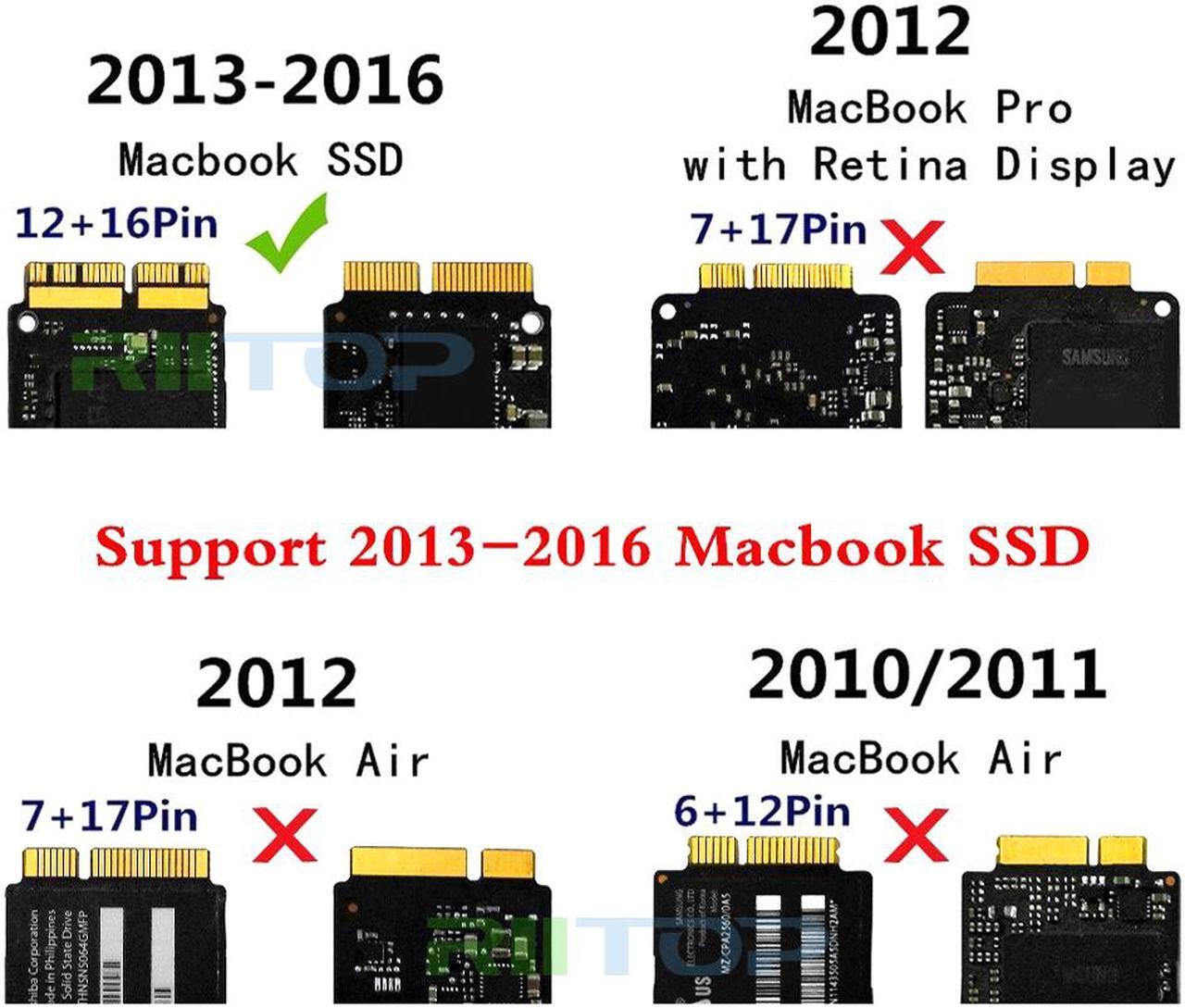Alt view image 2 of 8 - USB 3.0 SSD Enclosure for 2013 2014 2015 Apple MacBook Air Pro Retina SSD Adapter with Cable, USB External Reader for (2013-2017 Year) A1465 A1466 A1398 A1502 SSD (12+16 pin)