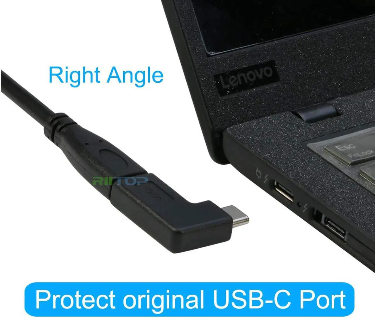 Alt view image 3 of 7 - USB C Extension Adapter 2Pack, 90 Degree USB C Type C Male to Female Adapter, Right & Left Angled 90 Degree USB-C USB 3.1 Type-C Extension Adapter for Laptop & Tablet & Mobile Phone