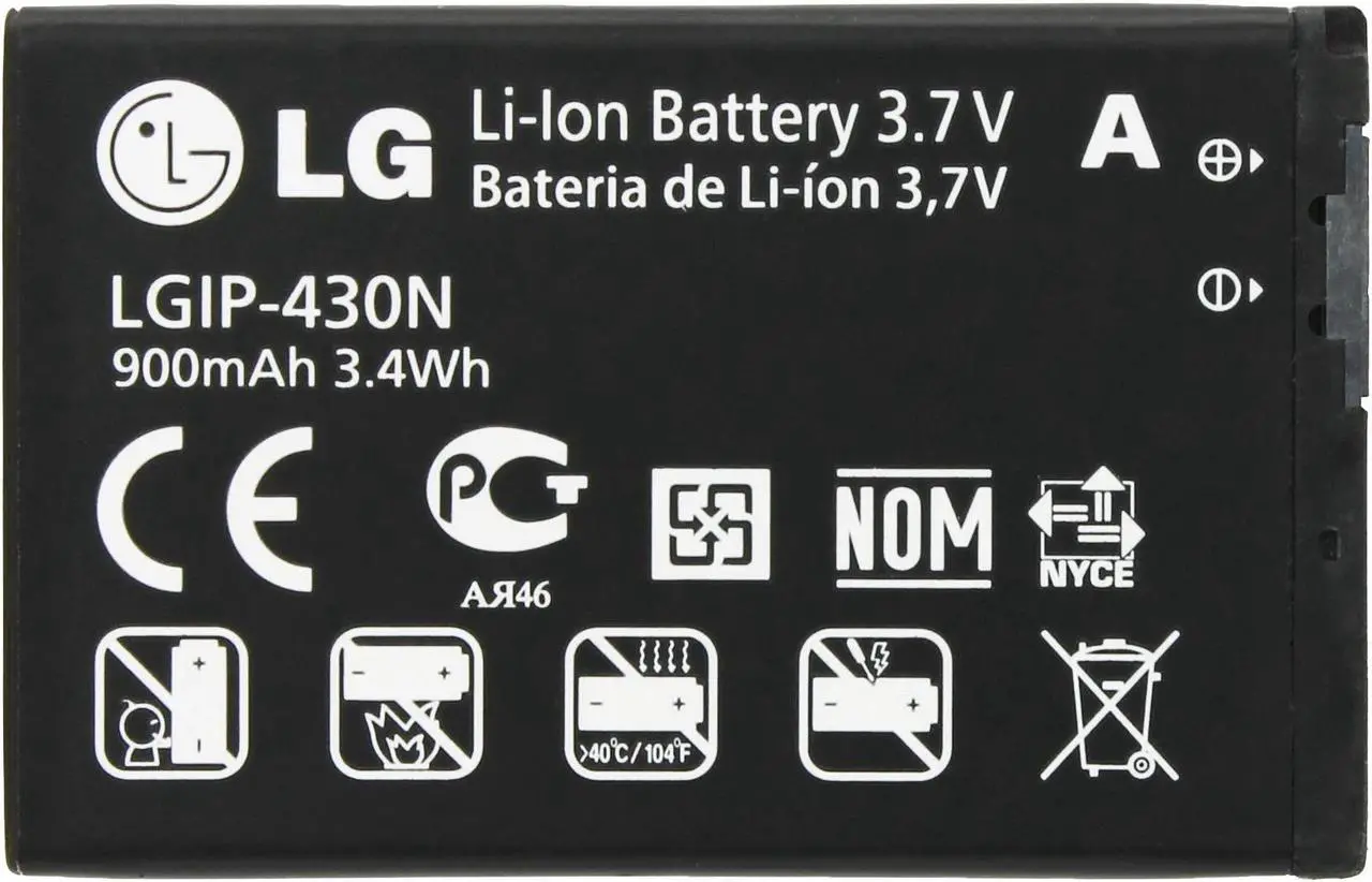 Alt view image 6 of 7 - LG OEM LGIP-430N BATTERY FOR IMPRINT MN240 WINE II