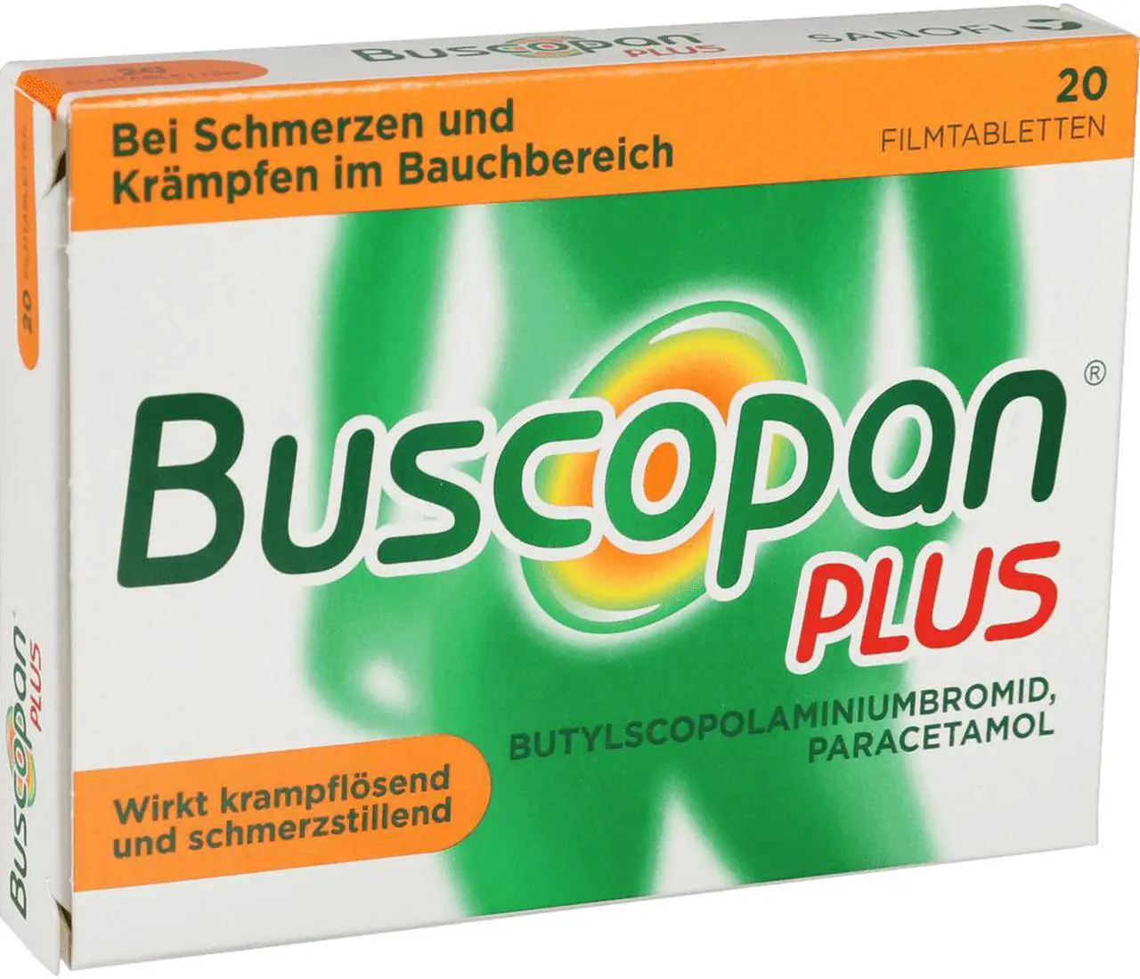 Alt view image 3 of 3 - Buscopan Plus 30 Tablets
