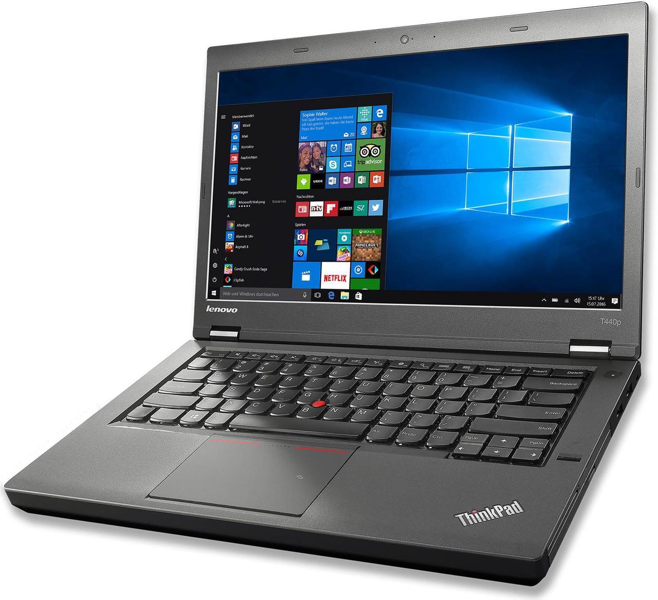 Lenovo ThinkPad T440p, 14" HD Laptop, Intel Core i5-4200M @ 2.50 GHz, 16GB DDR3, 250GB HDD, DVD-RW, Bluetooth, Webcam, No Operating System