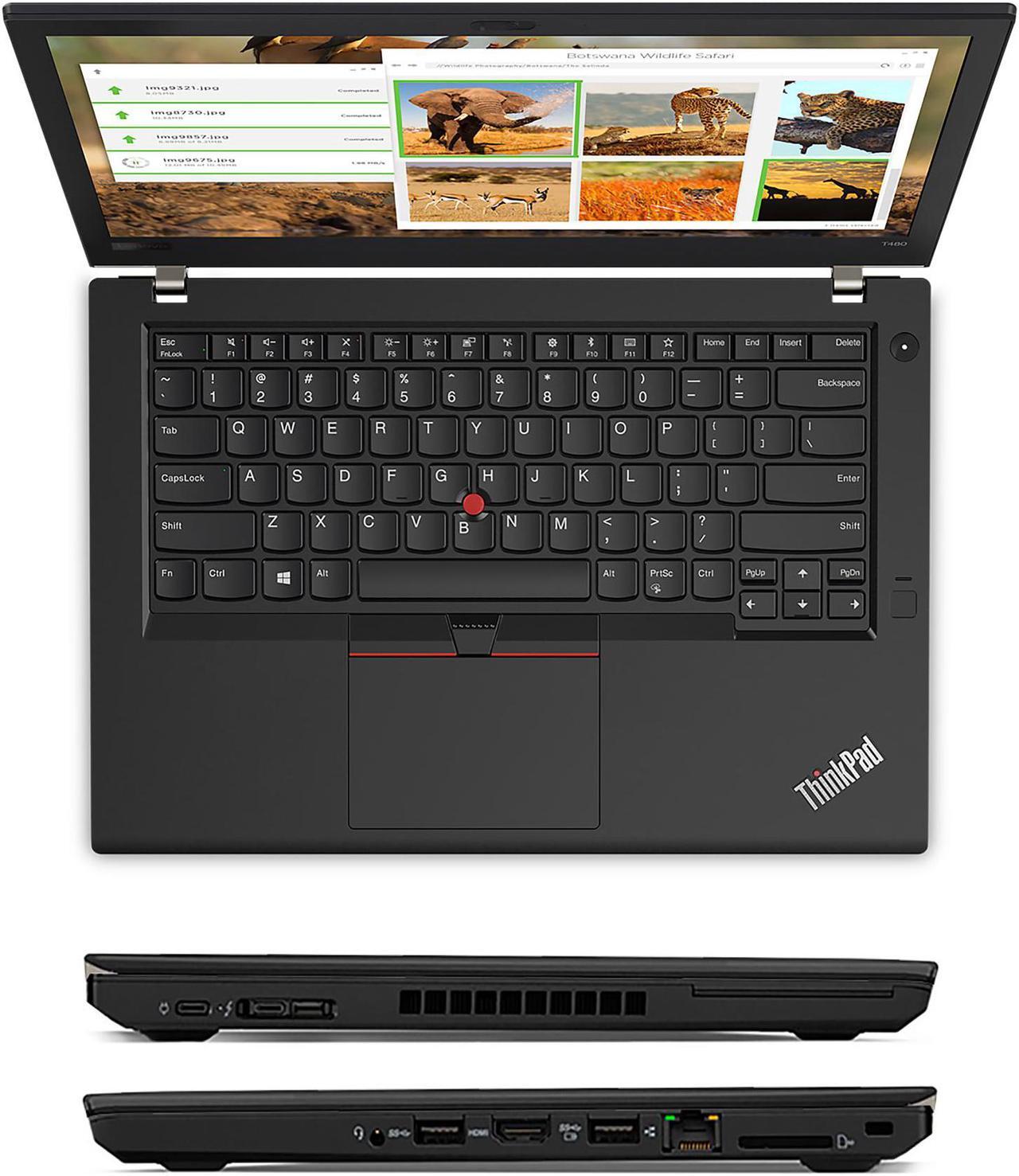 Alt view image 4 of 4 - Lenovo ThinkPad T480, 14" FHD Laptop, Intel Core i5-7200U @ 2.50 GHz, 32GB DDR4, 500GB HDD, Bluetooth, Webcam, Microsoft Windows 10 Pro 64-bit