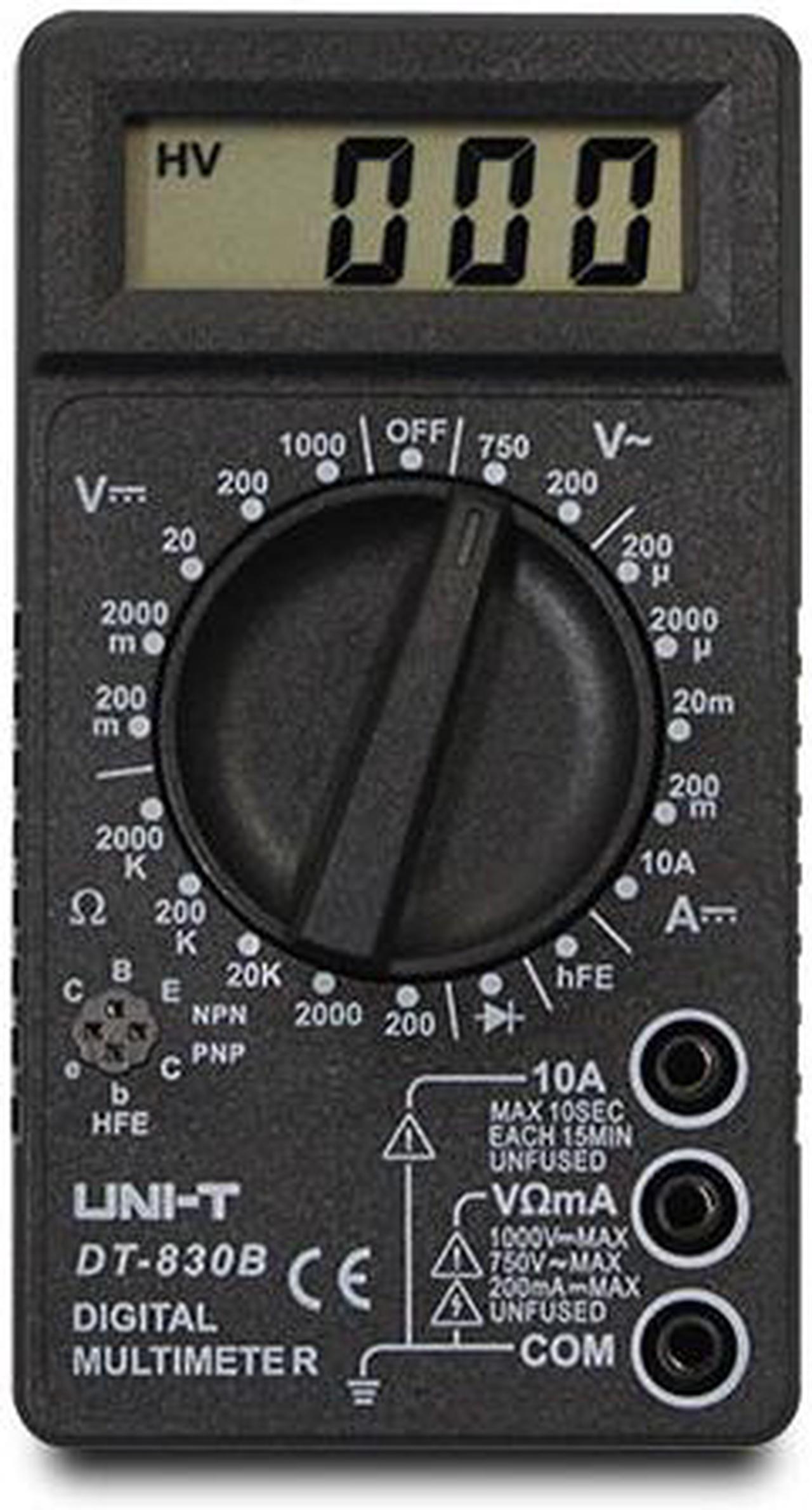 Main image of UNI-T DT830B Digital Multimeter CE 1999 Count Electric AC DC Current Voltage Meter Resistance Transistor Dide Ohm Tester