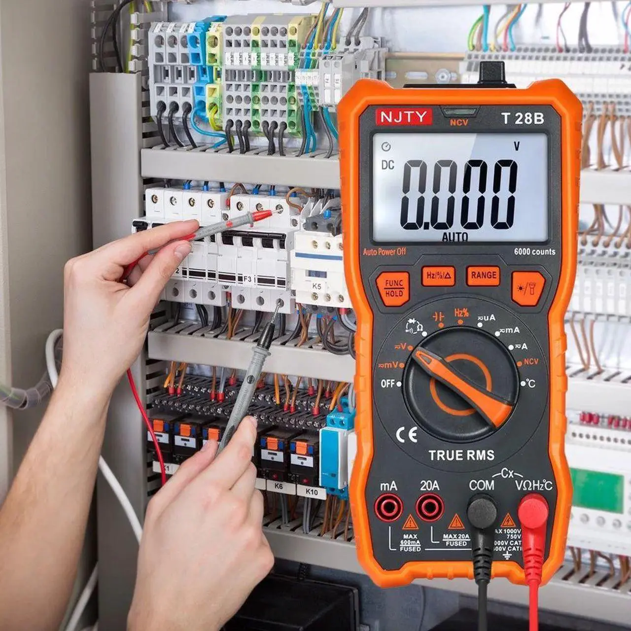 Alt view image 4 of 7 - NJTY T28B Digital Multimeter 6000 Counts Auto Range Non Contact Multi Meter