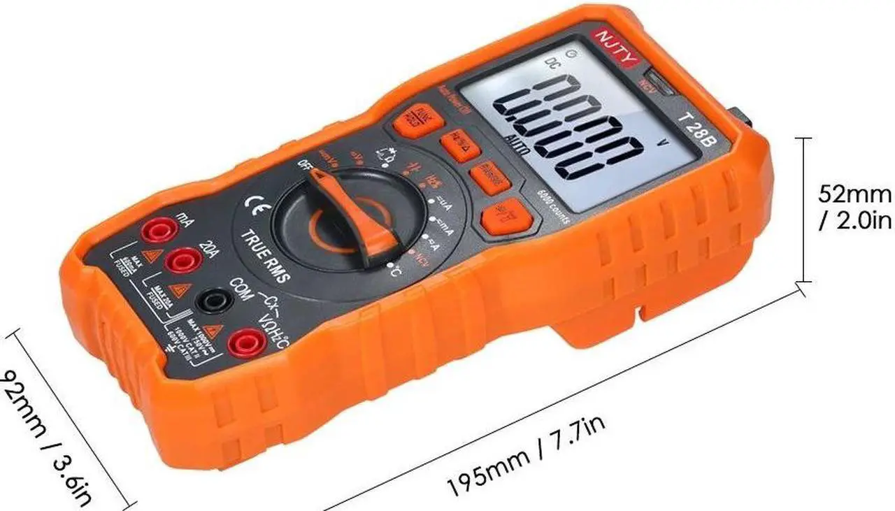 Alt view image 5 of 7 - NJTY T28B Digital Multimeter 6000 Counts Auto Range Non Contact Multi Meter