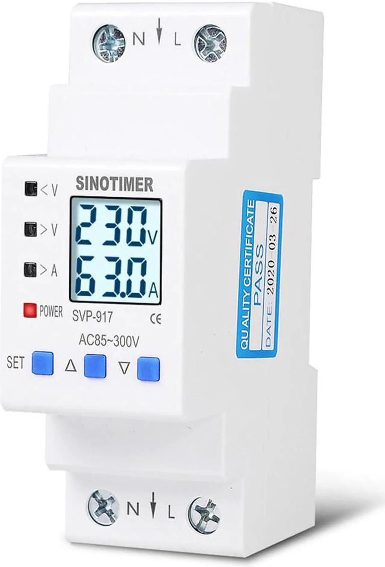 Main image of 85-300V 80A Adjustable Over And Under Voltage Protective Energy Meter Cycle Switch Timer Delay Control Over Current Protection