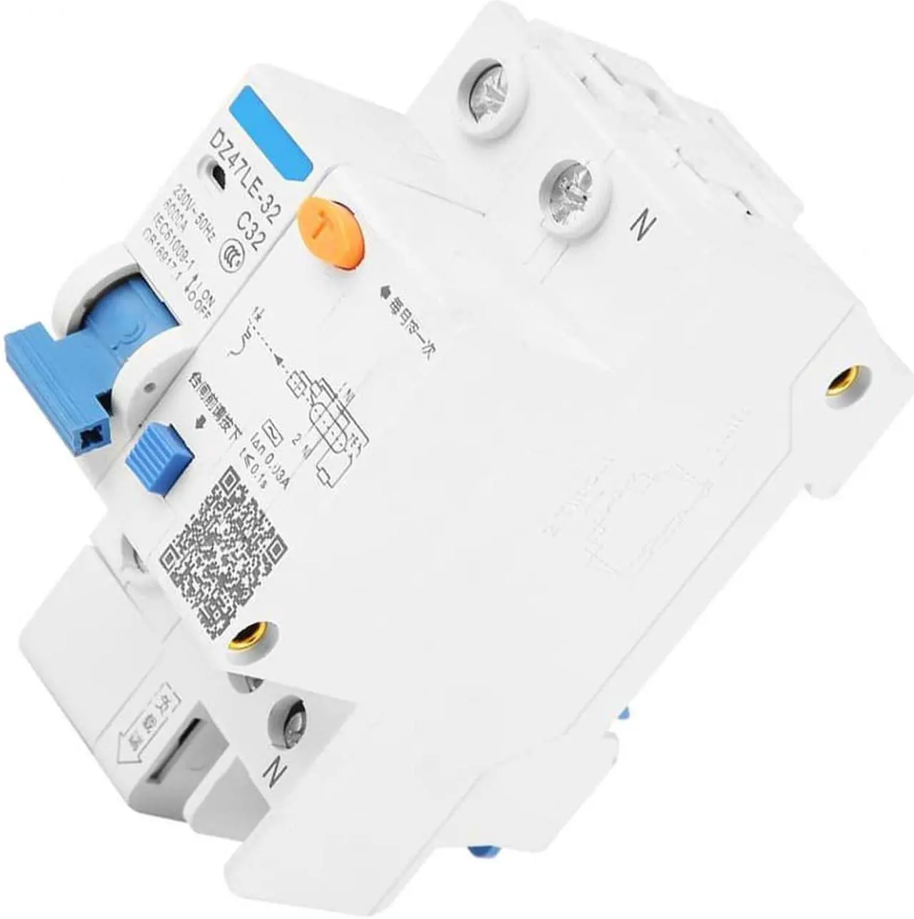 Alt view image 3 of 7 - Current Circuit Breaker DZ47LE-32 1P+N C32 RCCB Residual Current Circuit Breaker 30mA 230V