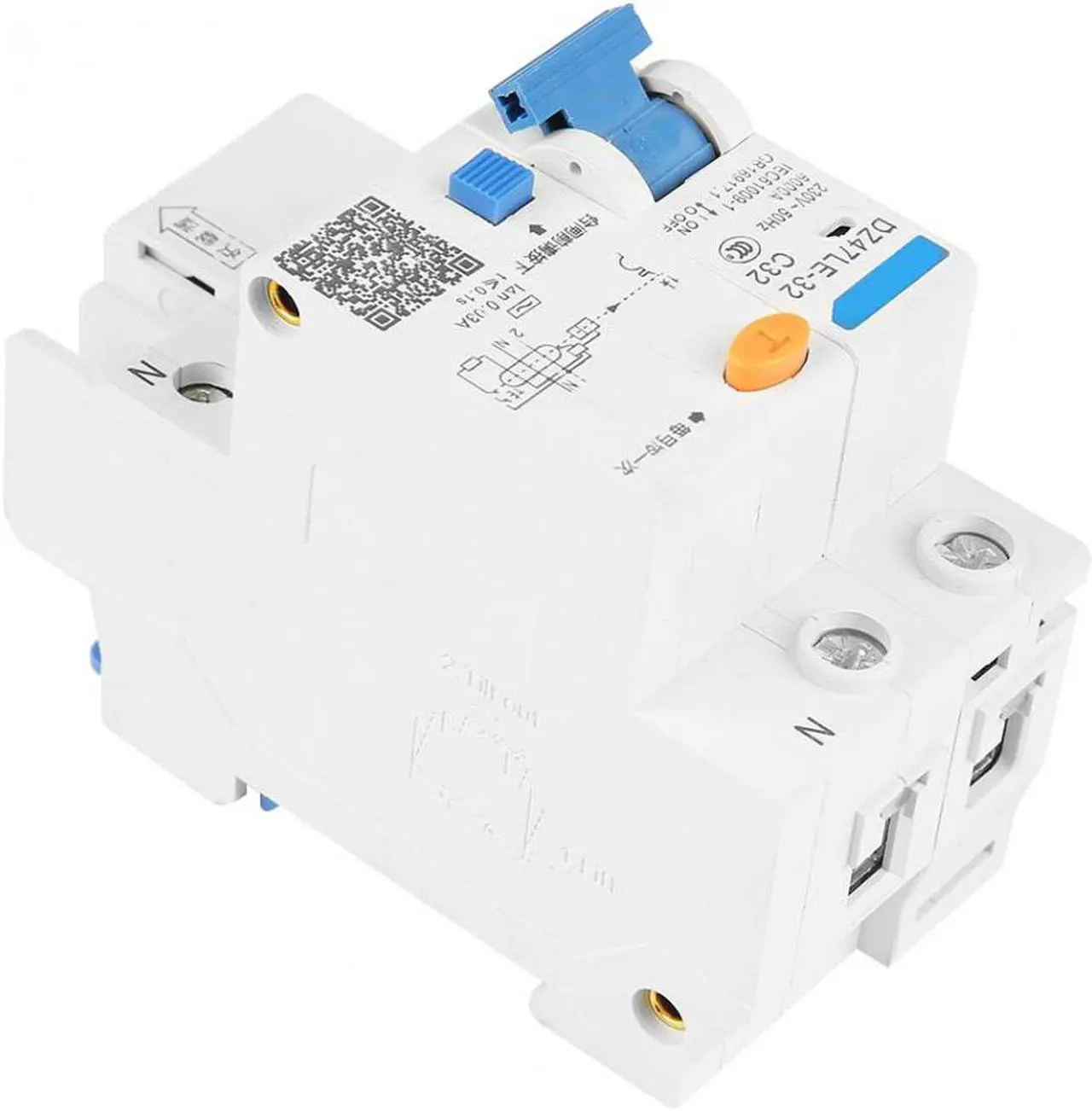 Alt view image 4 of 7 - Current Circuit Breaker DZ47LE-32 1P+N C32 RCCB Residual Current Circuit Breaker 30mA 230V