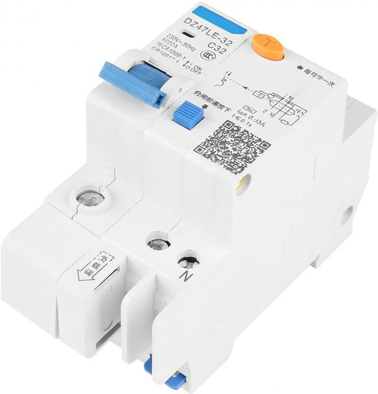 Alt view image 6 of 7 - Current Circuit Breaker DZ47LE-32 1P+N C32 RCCB Residual Current Circuit Breaker 30mA 230V