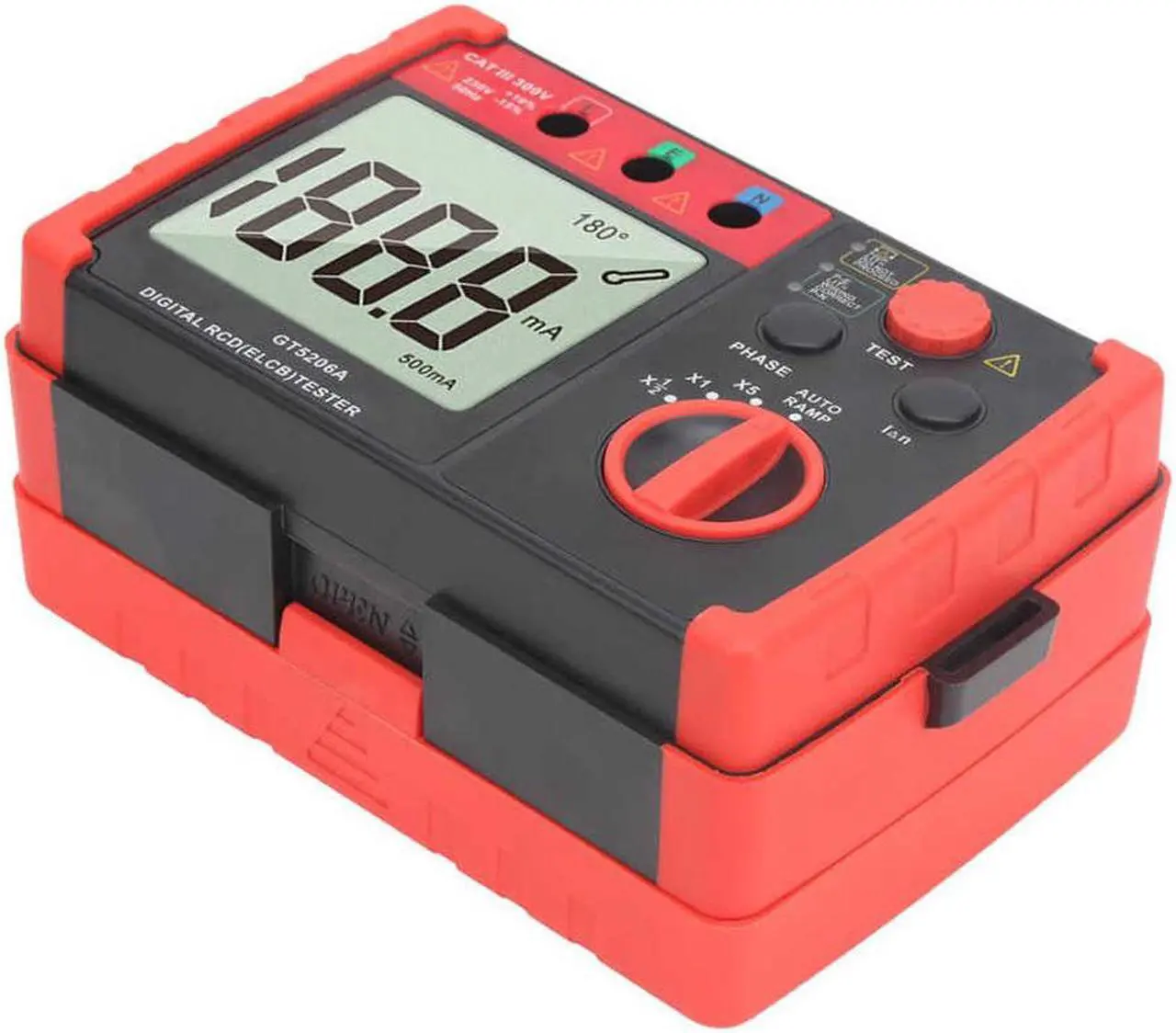 Alt view image 3 of 7 - GT5206A Leakage Protector Tester 230V/50Hz Digital RCD (ELCB) Tester Leakage Protection Switch Detector Testing Instrument