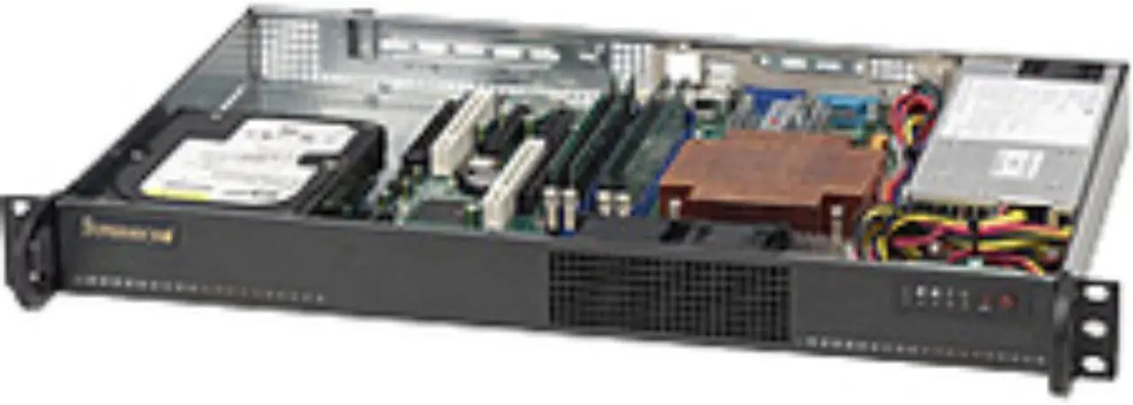 Alt view image 2 of 3 - Supermicro CSE-510-203B 1U 200W Chassis