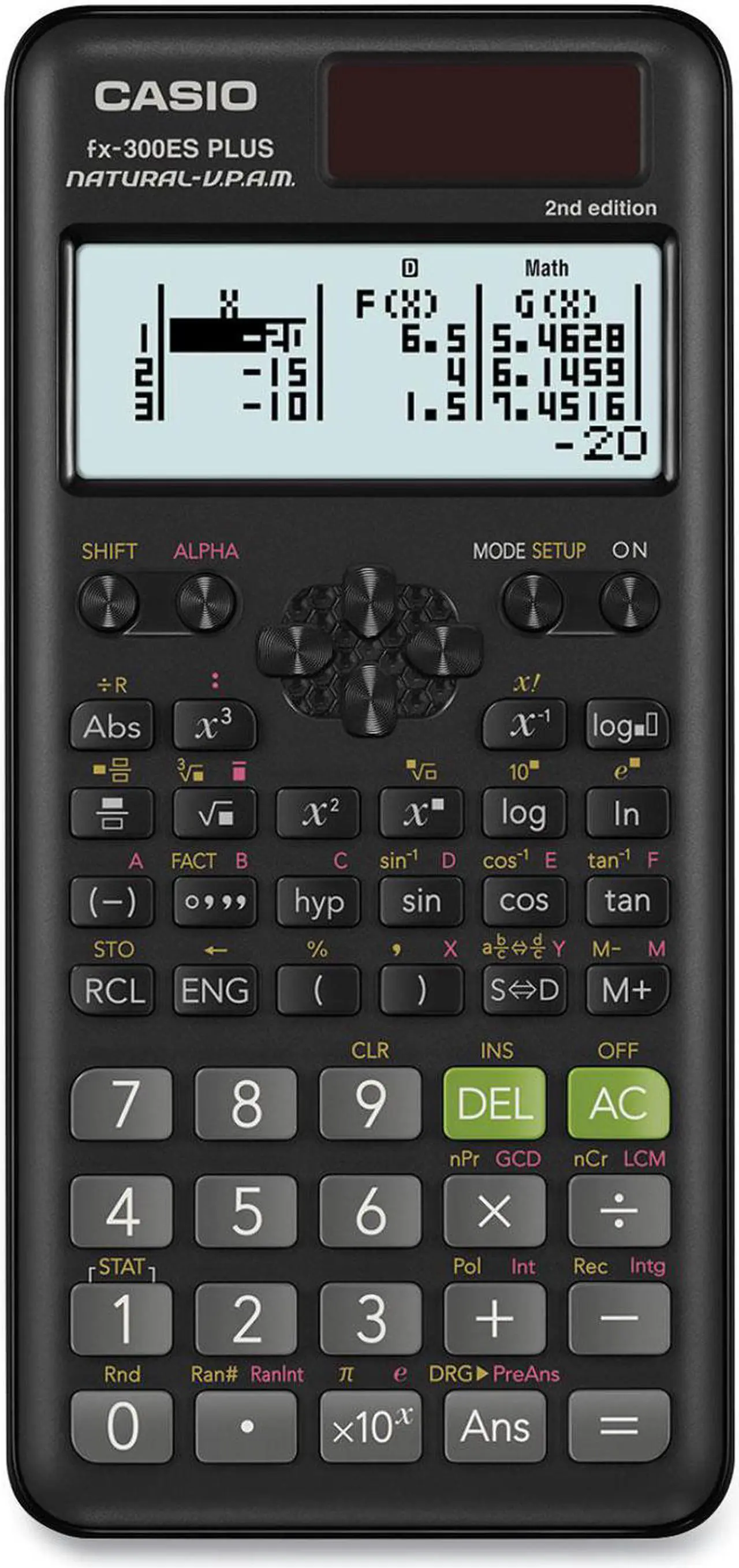 Main image of FX-300ES Plus 2nd Edition Scientific Calculator, 16-Digit LCD, Black FX300ESPLS2