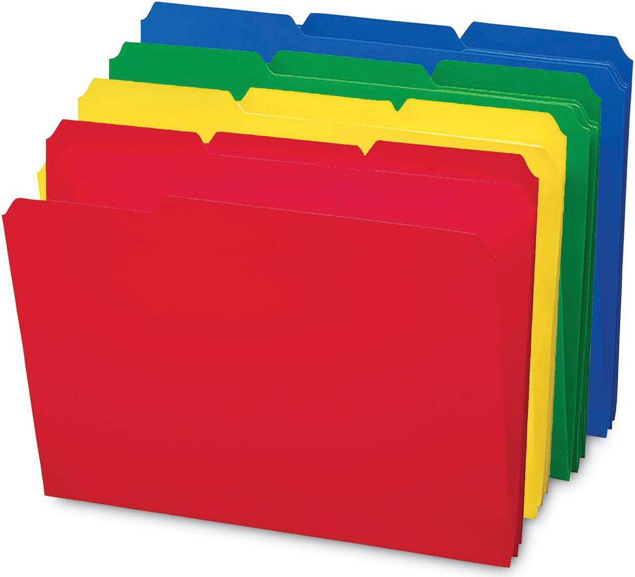 Alt view image 3 of 3 - Smead 1/3 Tab Waterproof Poly File Folders, Assorted Colors (Letter, 24 ct.)
