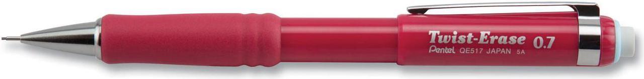 Alt view image 5 of 10 - Pentel Twist-Erase III Mechanical Pencil 0.7 mm Red Barrel QE517B