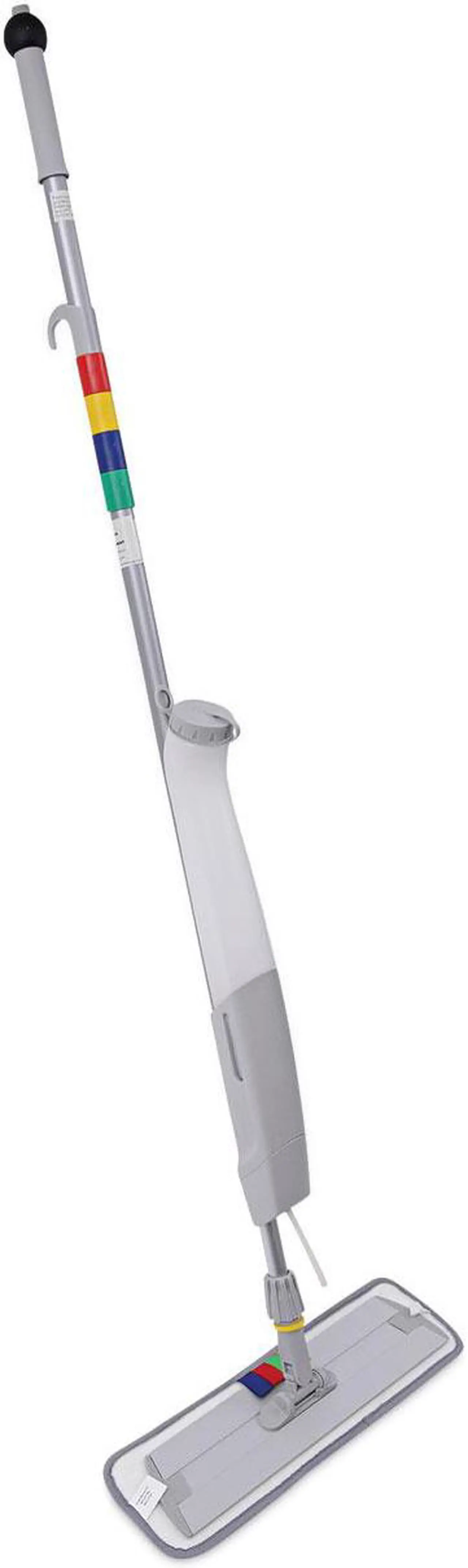Alt view image 6 of 17 - Boardwalk Bucketless Microfiber Mop System 5 x 18 Head 59" Handle Blue/Gray BWMS16MFM
