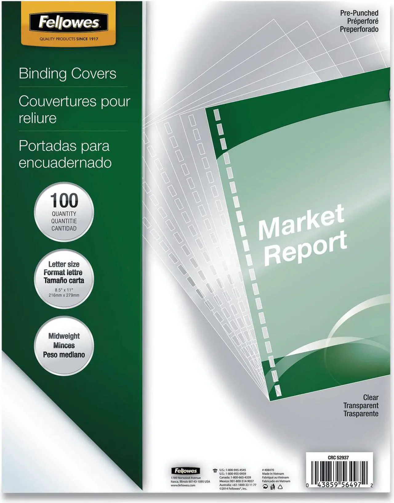 Alt view image 7 of 18 - FELLOWES 5293701 Binding Cover,Clr,8-1/2x11 In.,PK100