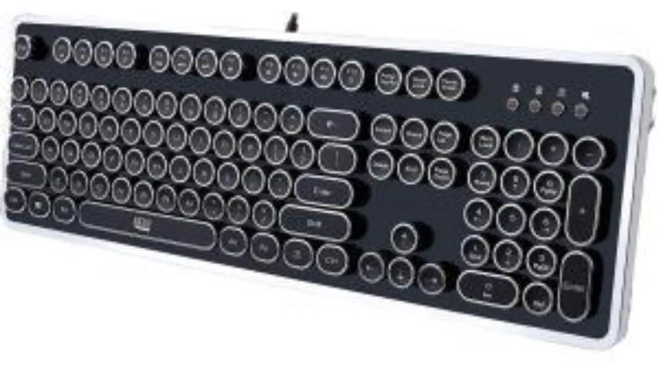 Alt view image 4 of 7 - ADESSO AKB-636UB ADESSO FANCY TYPEWRITER MECHANICAL USB KEYBOARD, RETRO ELEGANT DESIGN WITH ADJUS