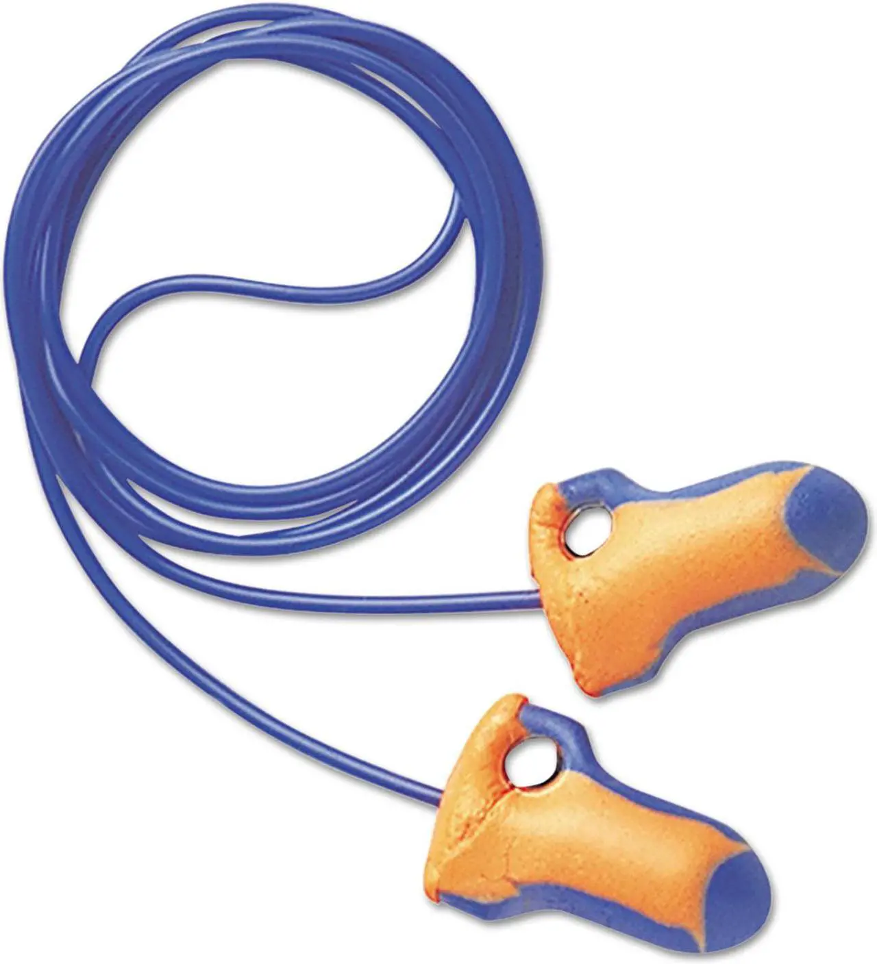Alt view image 2 of 12 - Laser Trak Detectable Earplugs, Foam, Blue/Orange, Corded