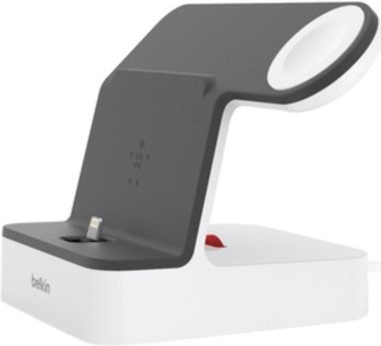 Alt view image 17 of 20 - BELKIN F8J237TTWHT PowerHouse White Charge Dock for Apple Watch + iPhone XS, iPhone XS Max, iPhone XR